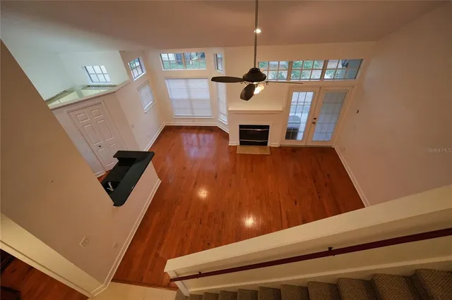 an empty room with a empty space and a window