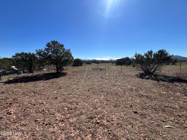 a view of a road with a building in the background