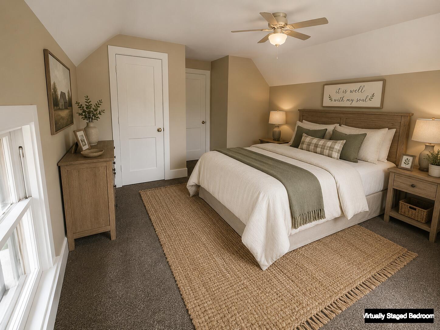 4055 West Monroe Road Alma, MI 48801 - Photo 26 of 31 Virtually Staged Bedroom Top of Stairs