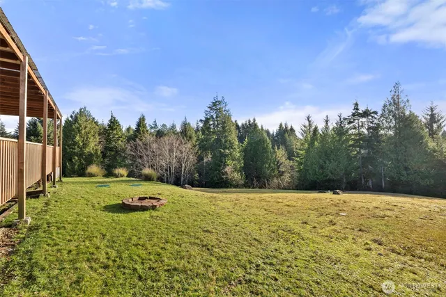 a view of swimming pool with a yard