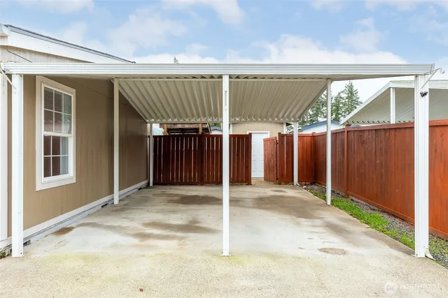 a backyard of a house