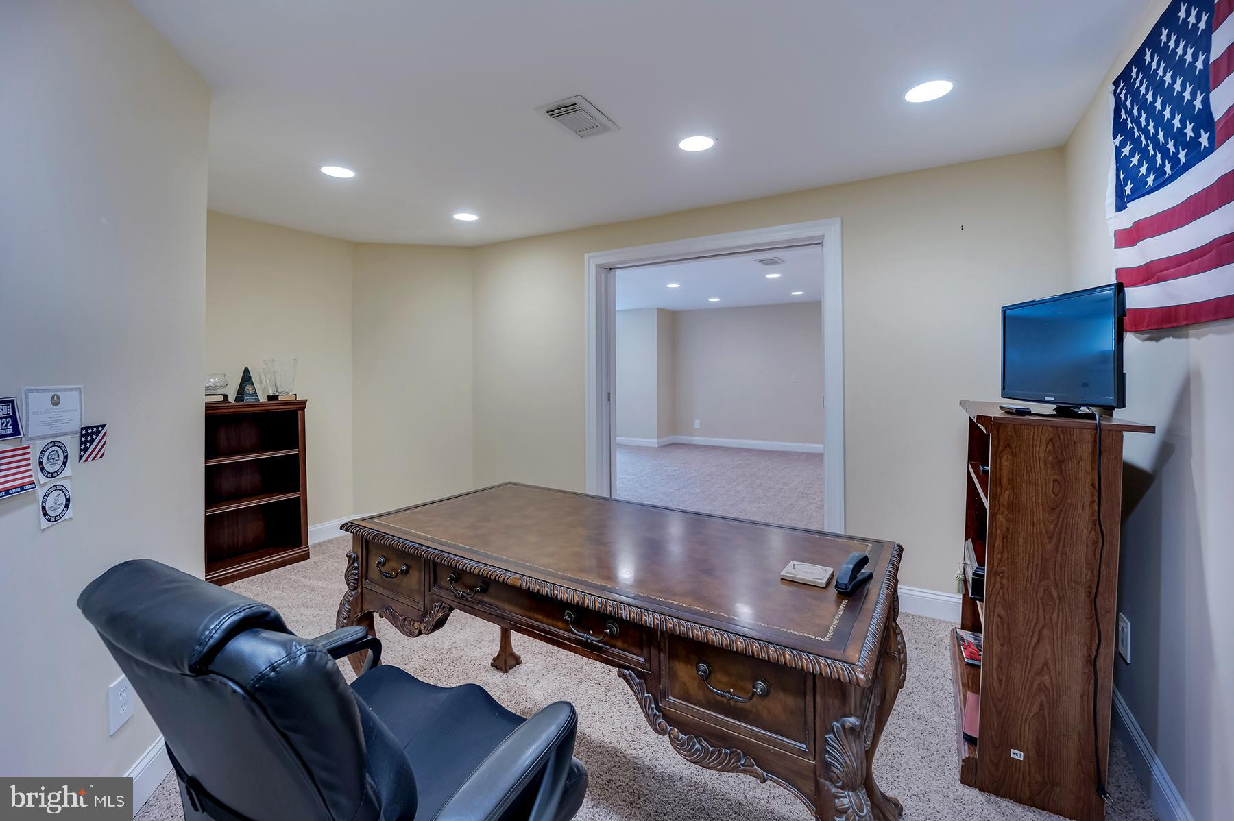 83 Granville Way Exton, PA 19341 - Photo 46 of 55 Lower Level Office with Glass Pocket Doors