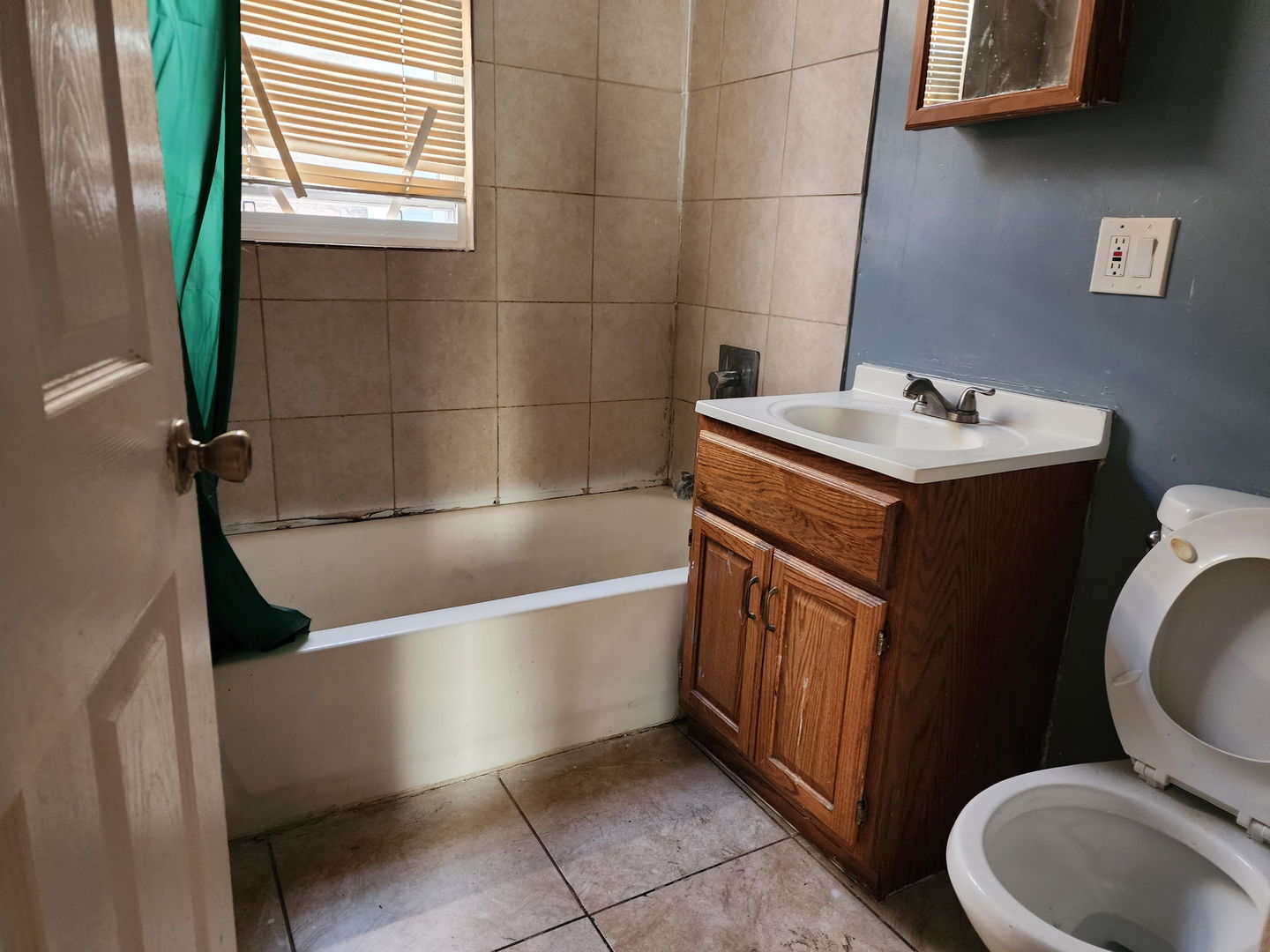 5718 South Green Street Chicago, IL 60621 - Photo 17 of 17 a bathroom with a sink a toilet and bathtub
