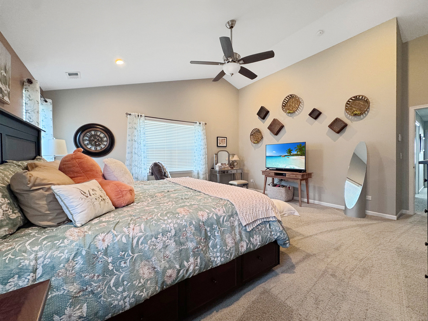 1210 Falcon Ridge Drive Elgin, IL 60124 - Photo 24 of 35 a bedroom with a bed and a chandelier