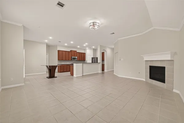 a view of a kitchen with a sink