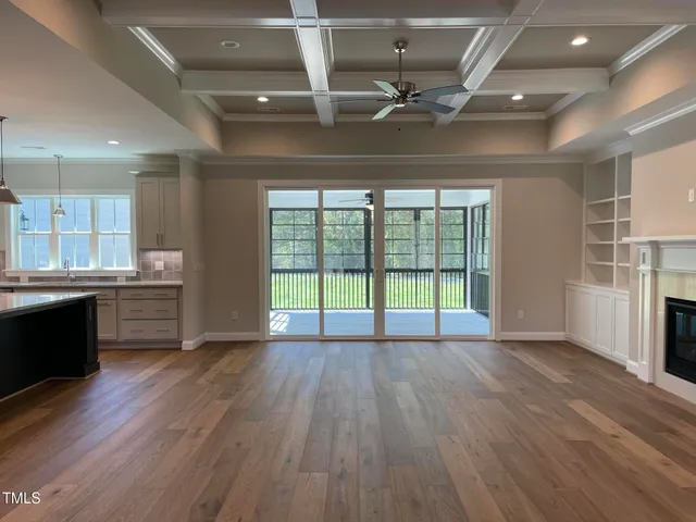 a view of a livingroom with a staircase