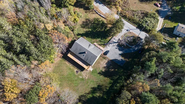 a view of a yard with plants