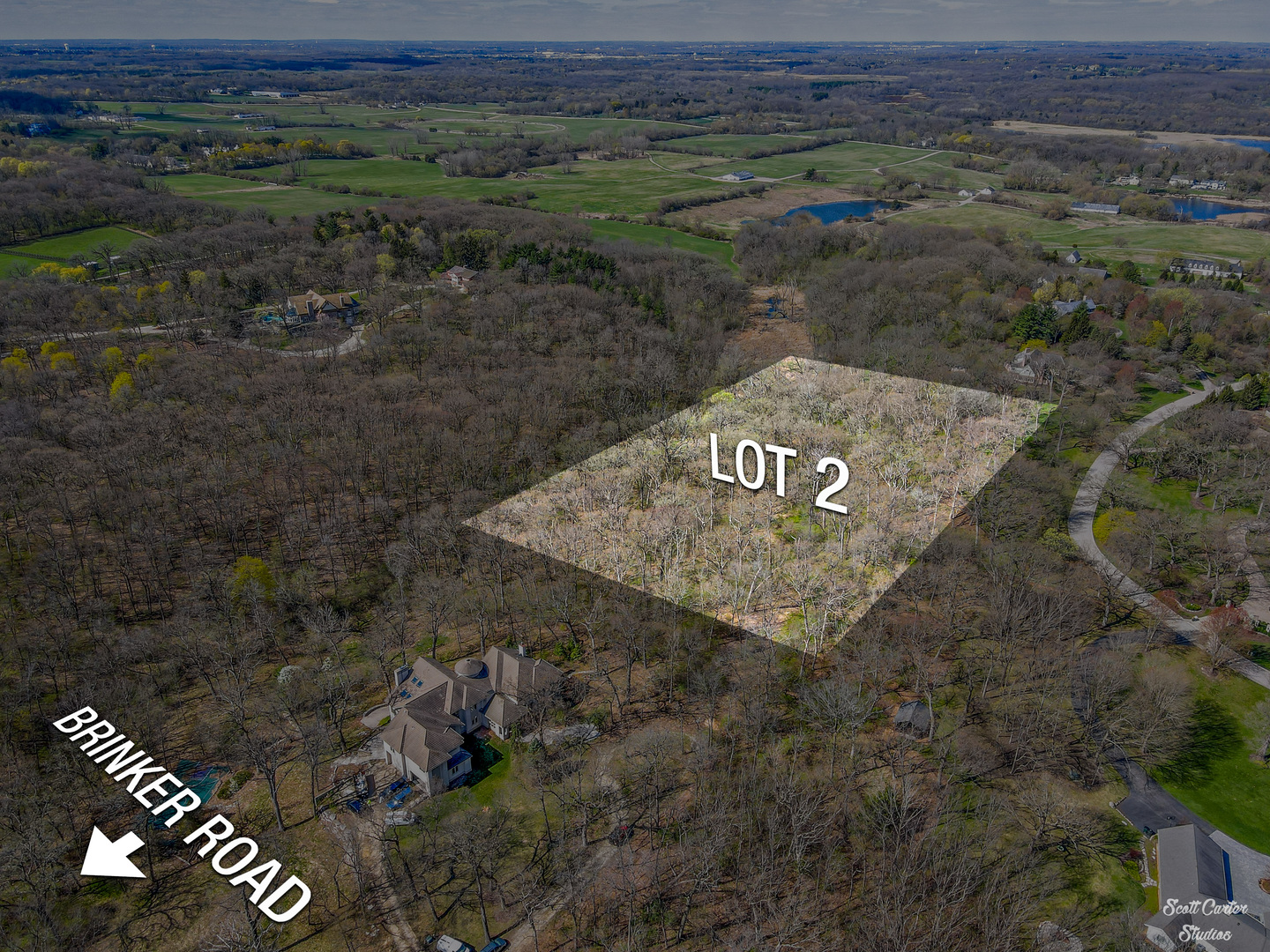 80 Brinker Road Barrington Hills, IL 60010 - Photo 3 of 14 a view of a dry yard with trees