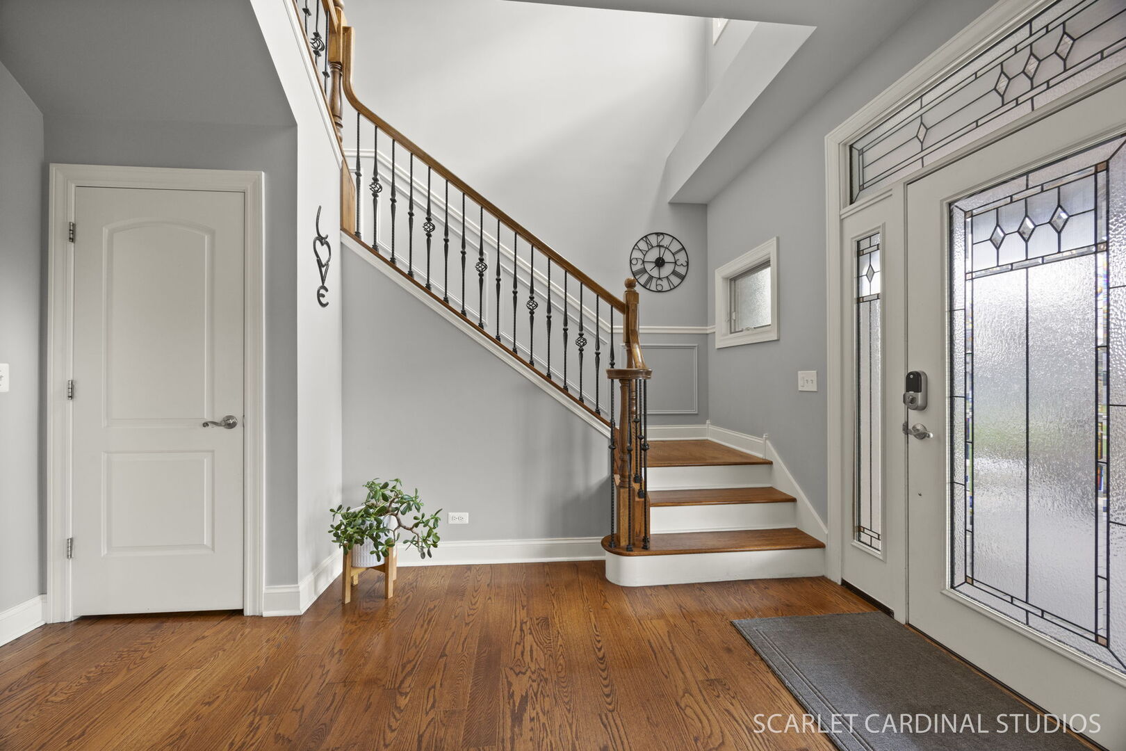 550 Edson Avenue Lombard, IL 60148 - Photo 4 of 32 a view of entryway with wooden floor and stairs