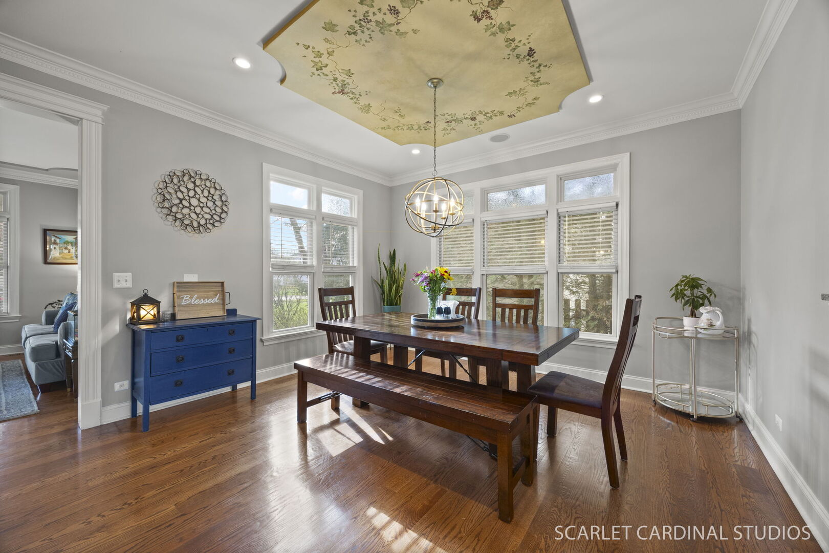 550 Edson Avenue Lombard, IL 60148 - Photo 8 of 32 a view of a dining room with furniture window and wooden floor