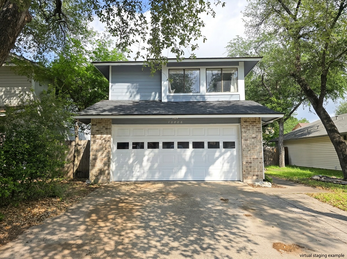 12806 Modena Trail Austin, TX 78729 - Photo 12 of 12 a front view of a house with a yard and garage