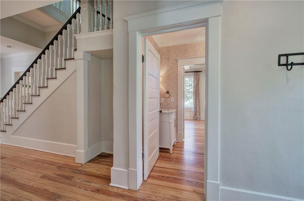421 Boulevard Heights Calhoun, GA 30701 - Photo 22 of 96 a view of a hallway with wooden floor and entryway