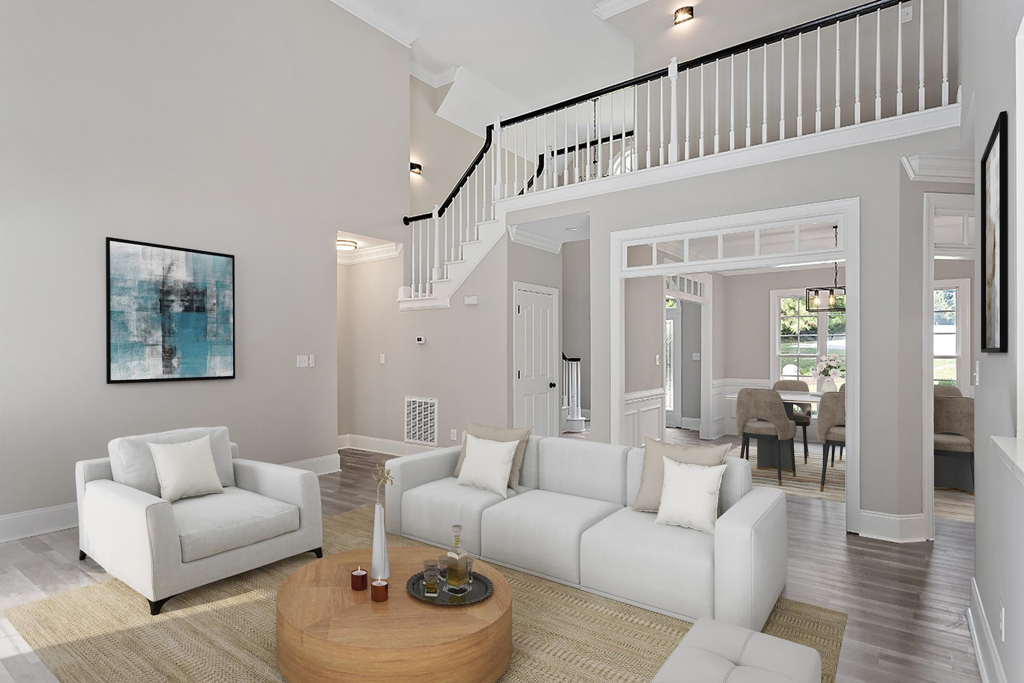 170 Fleming Forest Drive Youngsville, NC 27596 - Photo 3 of 42 a living room with furniture a rug and a table