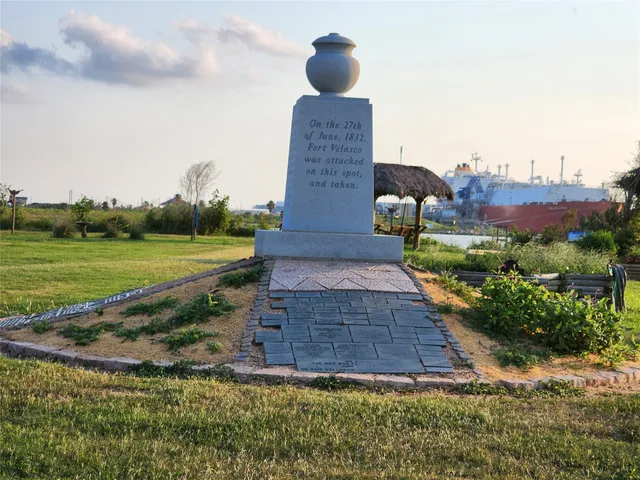 a view of a garden with a slide