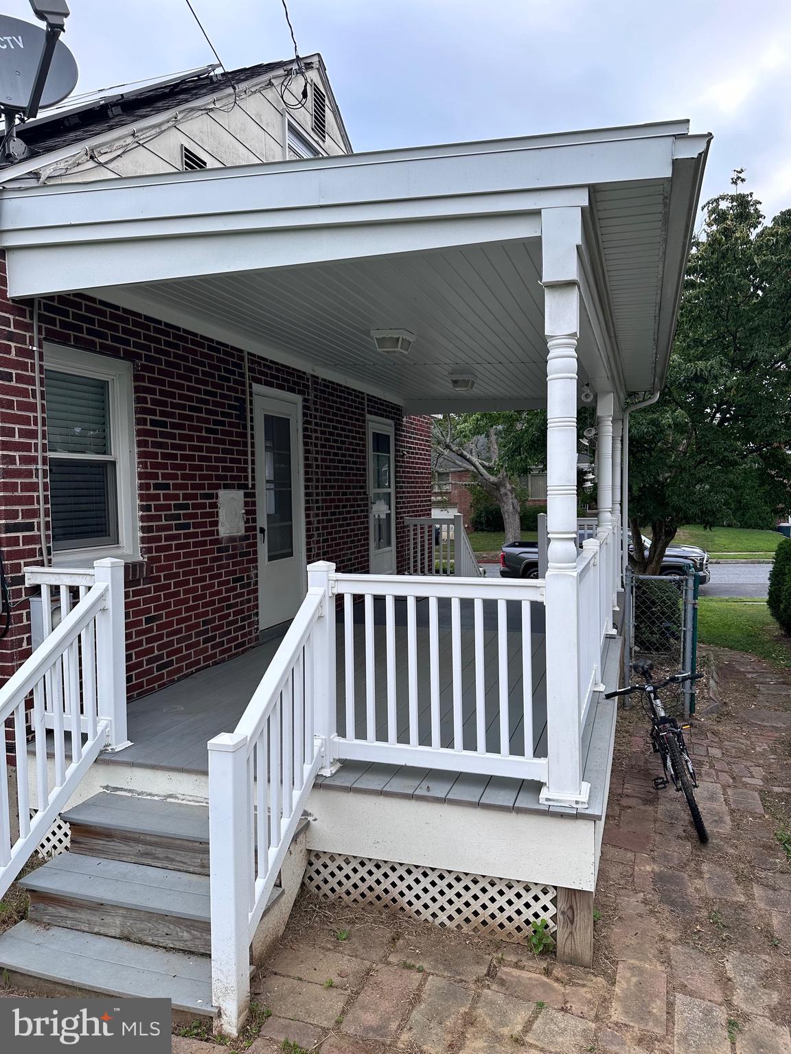 View of Porch from back yard