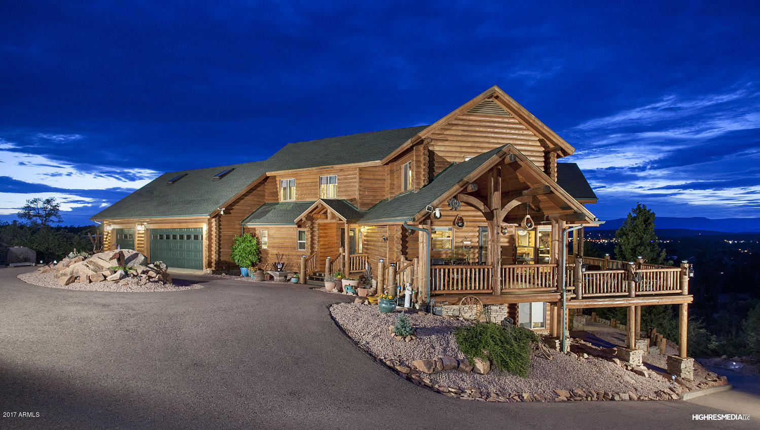 1121 South Mud Springs Road Payson, AZ 85541 - Photo 1 of 49 Front of Home at Twilight