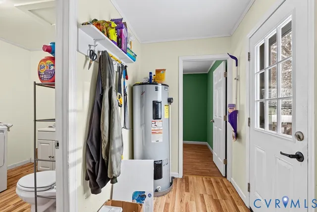a close view of utility room and sink