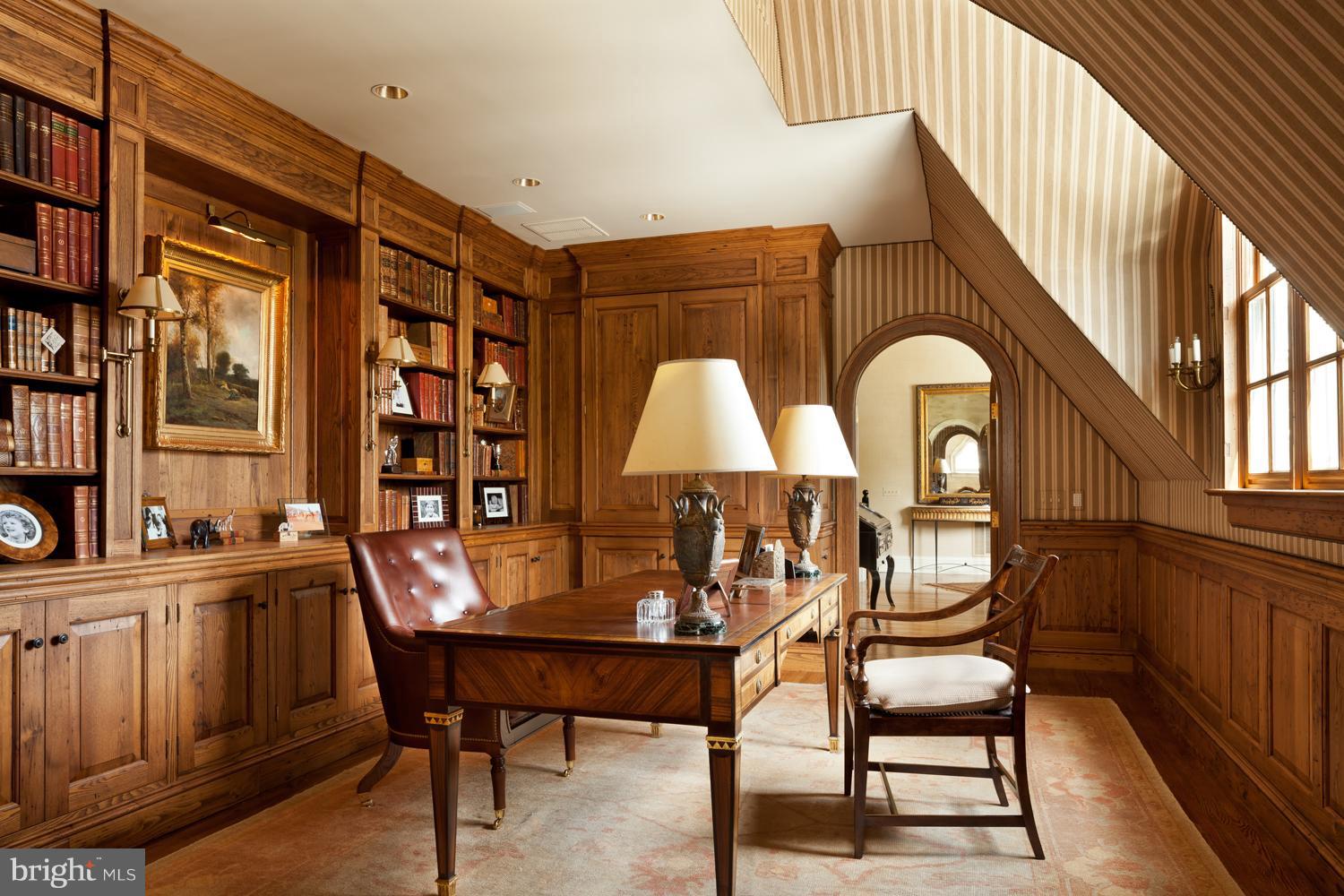 1138 Langley Lane McLean, VA 22101 - Photo 14 of 23 Chestnut-Paneled Study Leads to the Master Suite