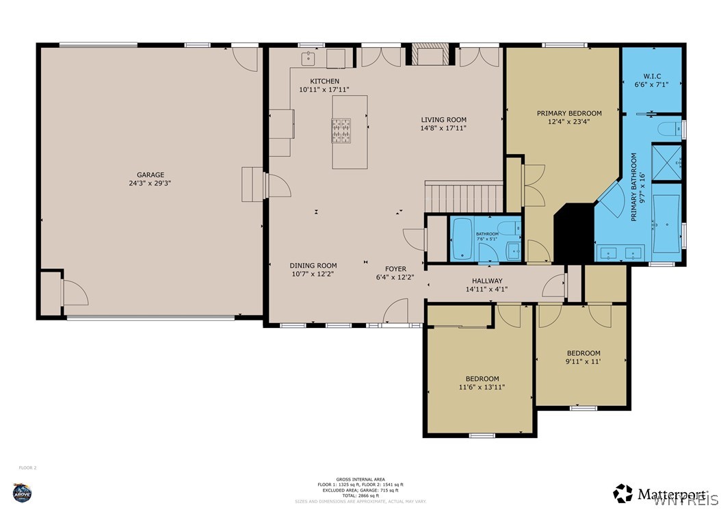 4899 Beach Ridge Road Pendleton, NY 14094 - Photo 47 of 48 Floor Plans_Main Floor & Garage