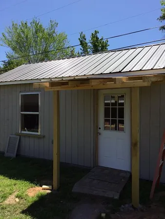 a backyard of a house