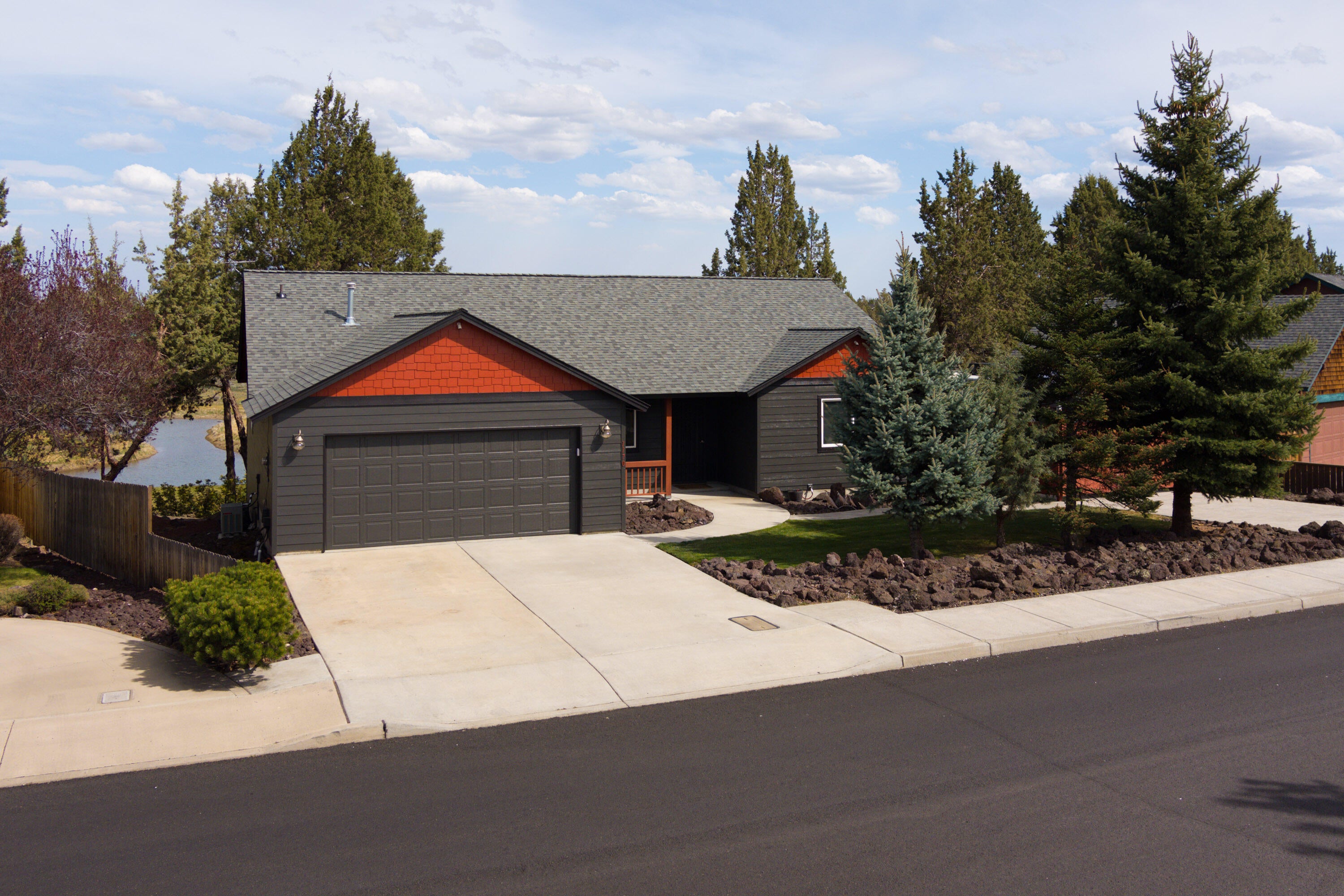 The front of the home.