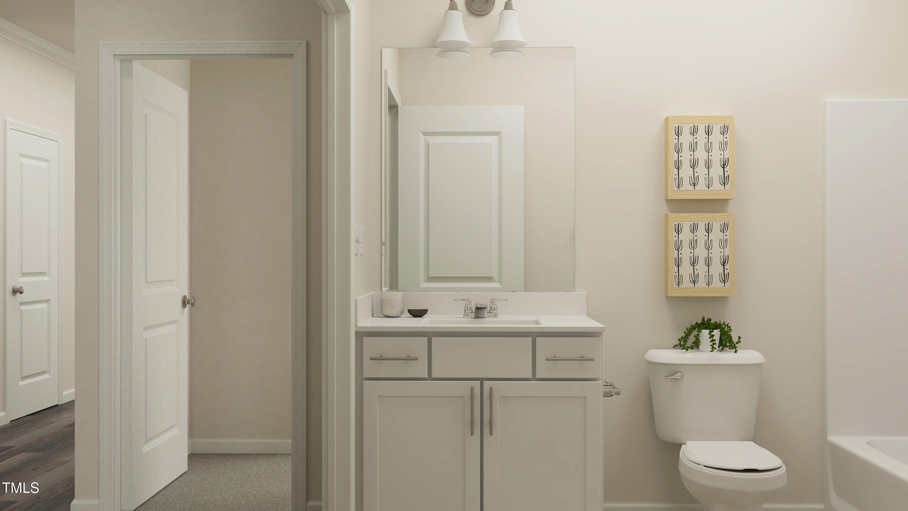 155 Digging Time Avenue Princeton, NC 27569 - Photo 9 of 22 a bathroom with a toilet a sink and mirror