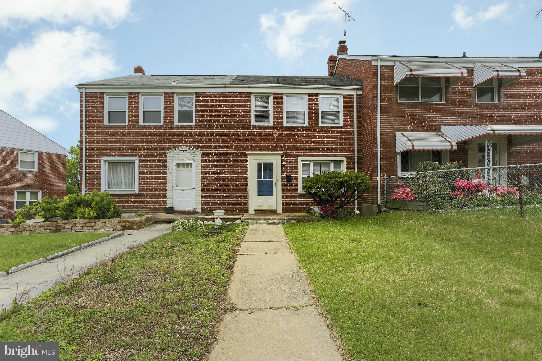 845 Benninghaus Road Baltimore, MD 21212 - Photo 1 of 19 a front view of house with yard