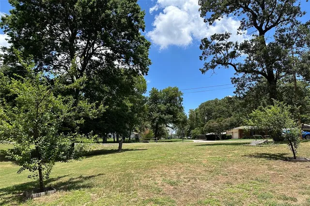 a view of yard with trees