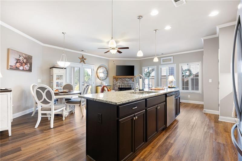 80 Azalea Crossing Dallas, GA 30132 - Photo 8 of 38 a kitchen with stainless steel appliances granite countertop a stove and a refrigerator