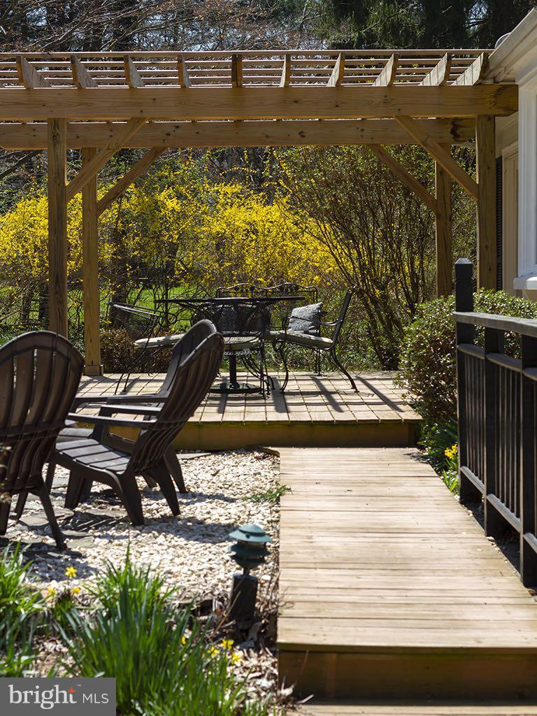 17207 Wesley Chapel Road Monkton, MD 21111 - Photo 3 of 30 Deck with pergola & fire pit