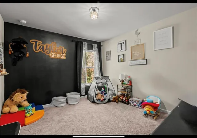 a room with toys and a couch