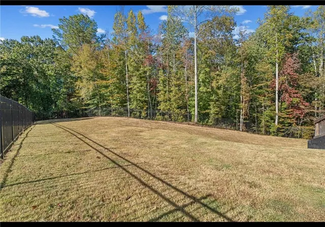 a view of a backyard