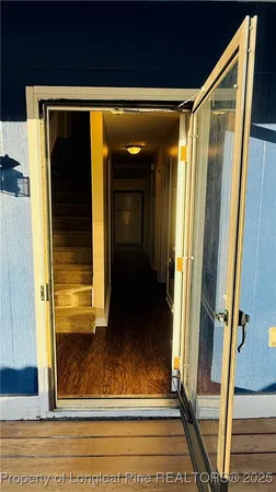 a view of a entryway door of the house