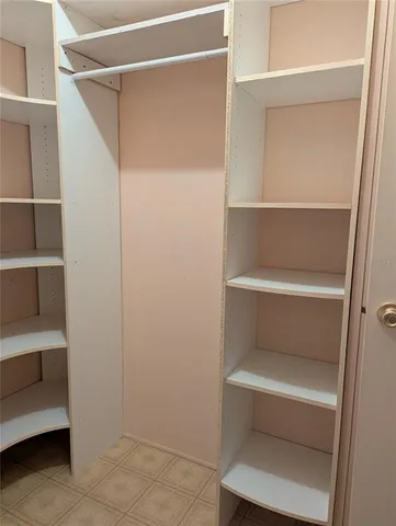 a storage room with washer and dryer