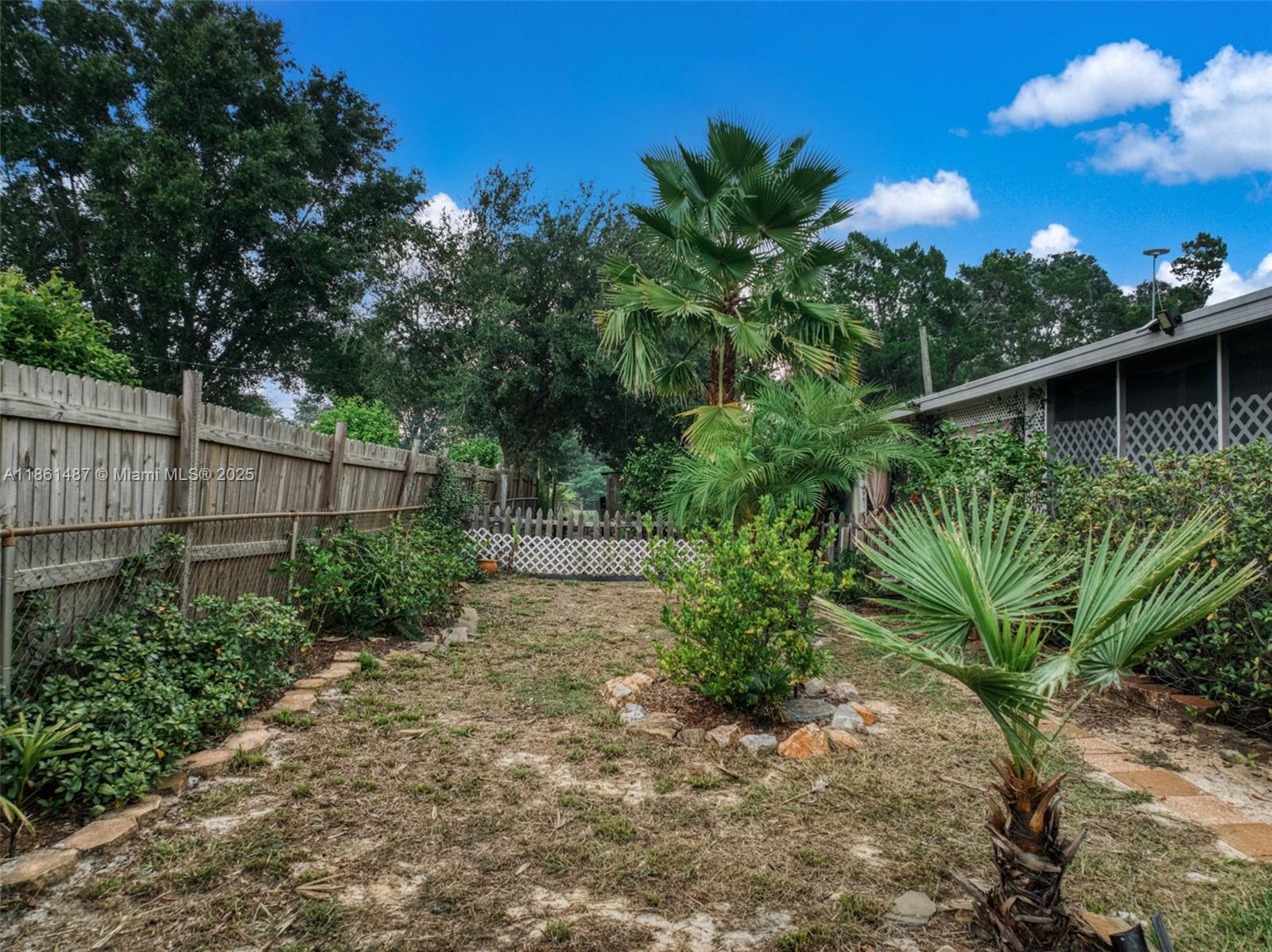 1145 Bluejay Road Wauchula, FL 33873 - Photo 28 of 42 a view of a backyard with plants and large trees