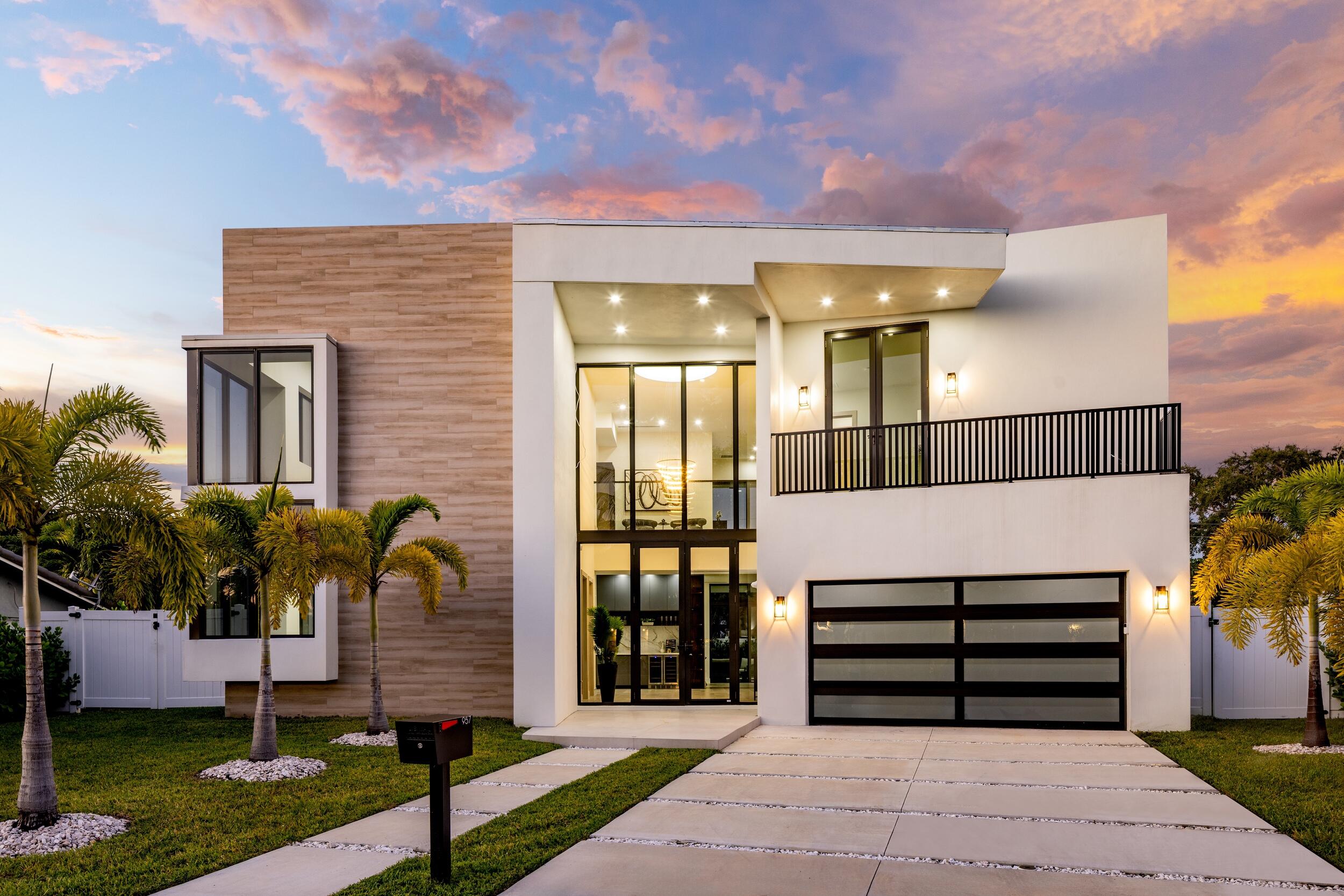 957 Southwest 12th Street Boca Raton, FL 33486 - Photo 58 of 65 Twilight Front Exterior