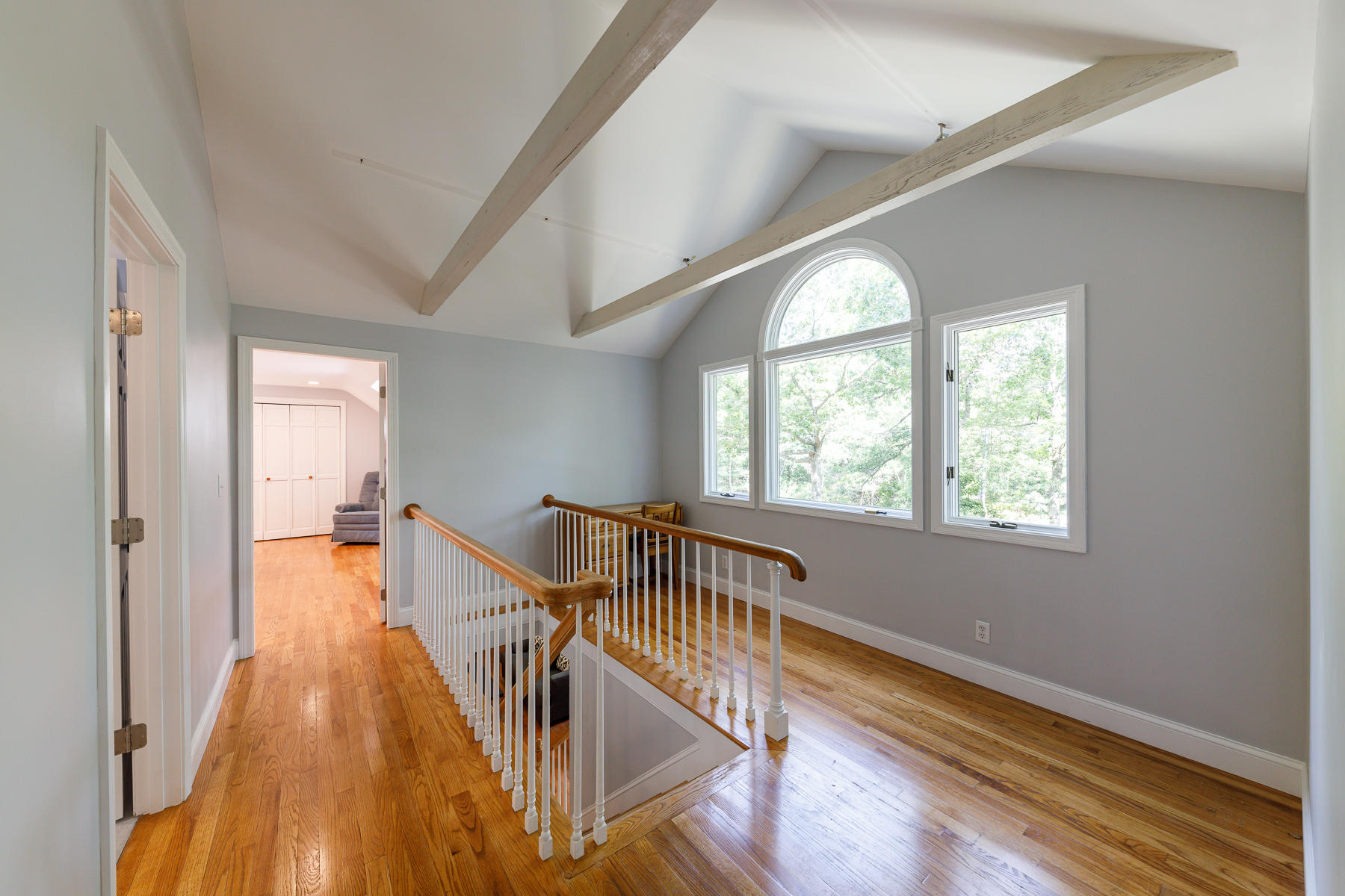 3 Rivers End Road East Falmouth, MA 02536 - Photo 26 of 38 a view of a livingroom with wooden floor and staircase