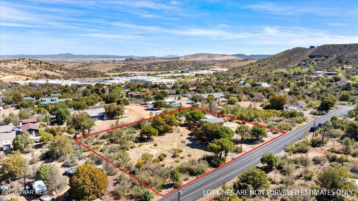 1508 Wells Fargo Road Prescott, AZ 86303 - Photo 27 of 29 27-Aerial Lot Lines 2