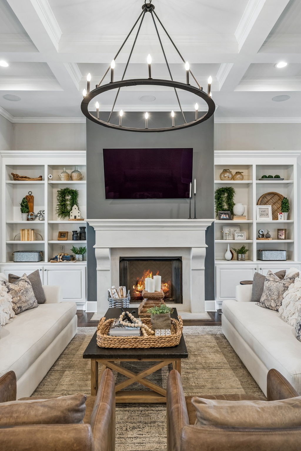 4035 Old Light Circle Arrington, TN 37014 - Photo 26 of 62 a living room with furniture and a fireplace