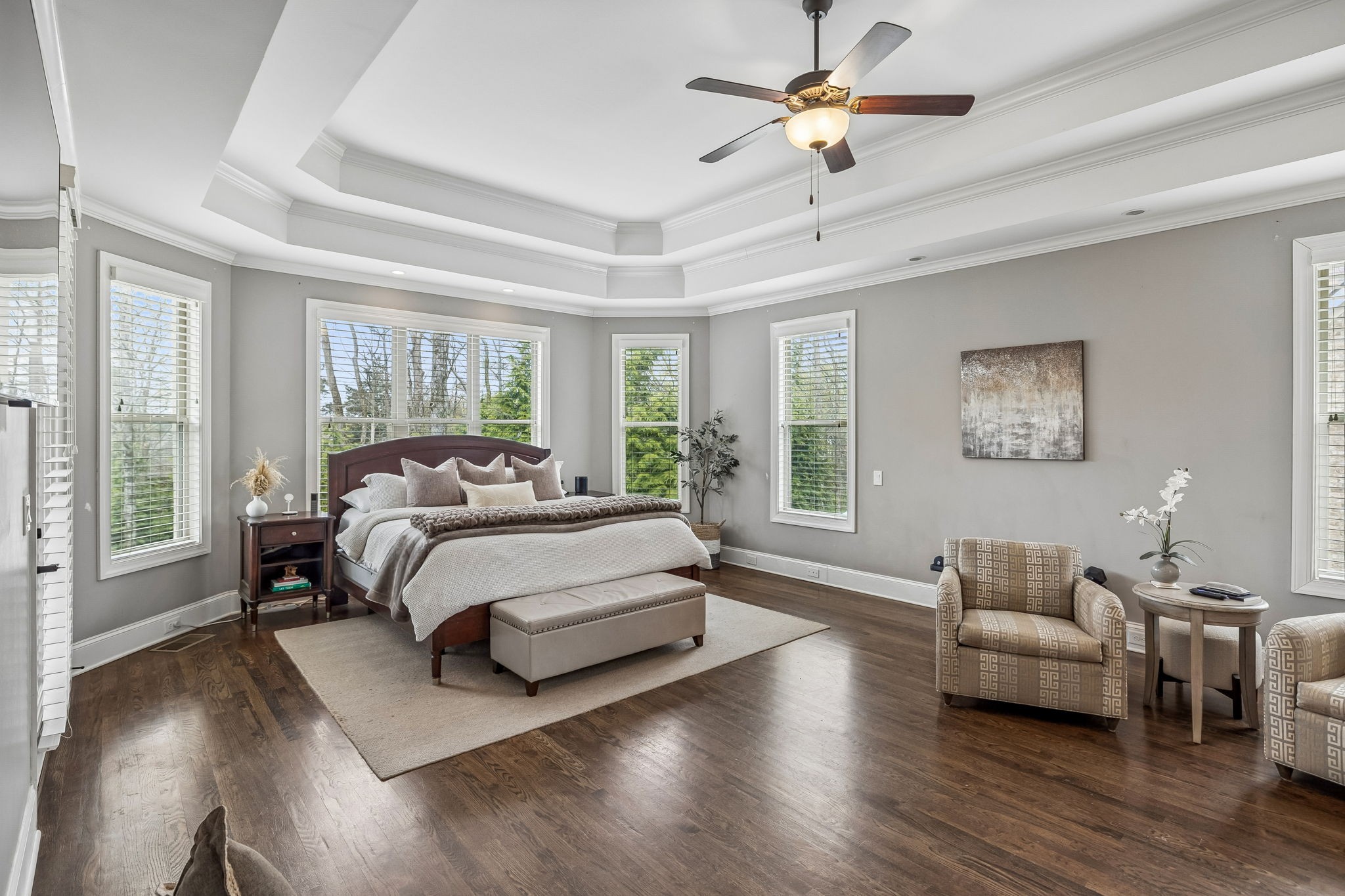 4035 Old Light Circle Arrington, TN 37014 - Photo 33 of 62 a bedroom with a bed couch and wooden floor