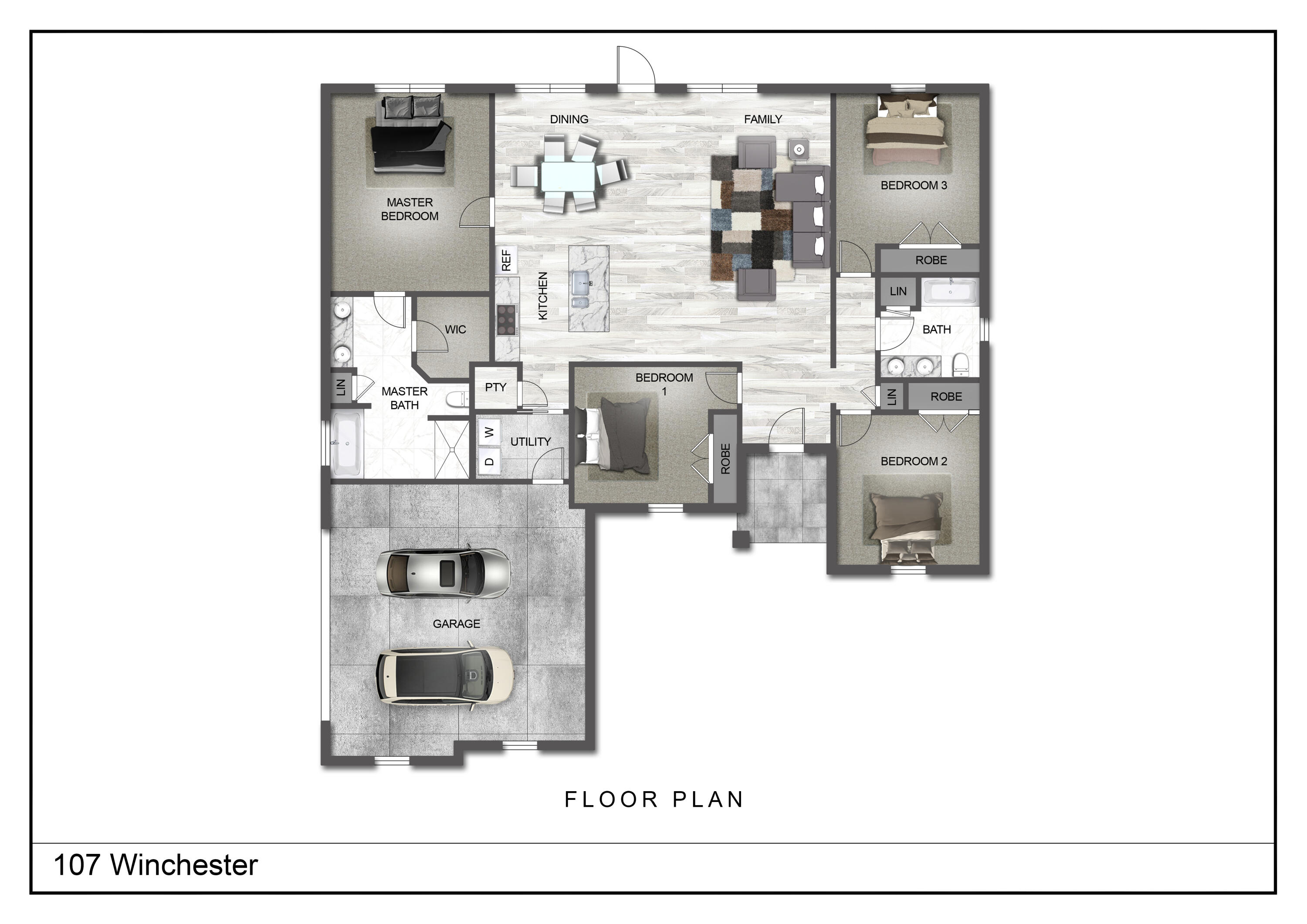 107 Winchester Way Crestview, FL 32539 - Photo 46 of 46 a picture of a floor plan