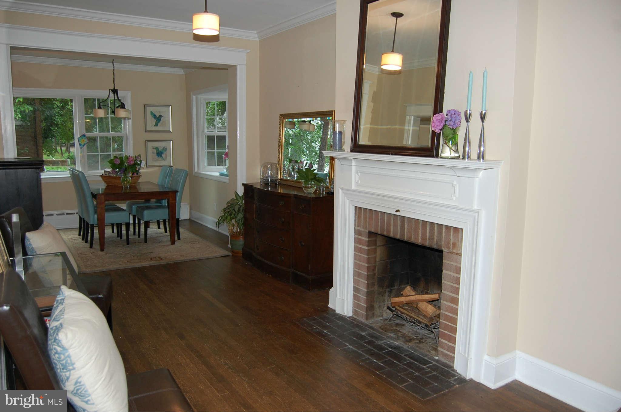 2403 Tunlaw Road Northwest Washington, DC 20007 - Photo 6 of 23 Living Room fireplace