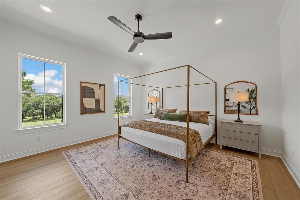 20 Ritchie Road Woodway, TX 76712 - Photo 17 of 40 Spacious room featuring wood-finish flooring, recessed lighting, and a contemporary ceiling fan