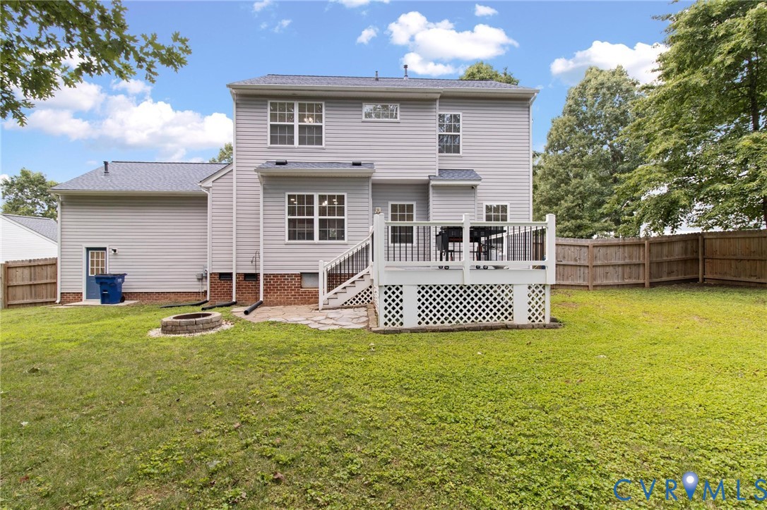 7807 Clover Ridge Place Chesterfield, VA 23832 - Photo 44 of 51 Expansive rear yard featuring a multi-level deck w