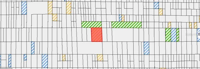 a view of a black and white gate