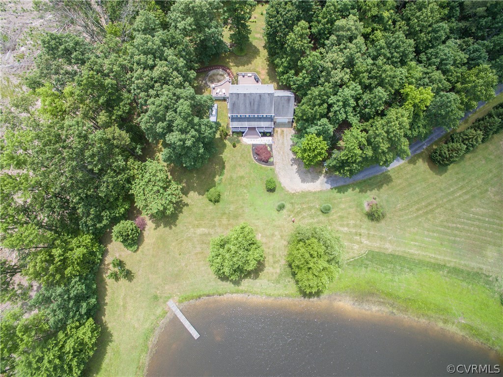 6303 Trinity Church Road Church Road, VA 23833 - Photo 43 of 46 a aerial view of a house with a yard and large trees