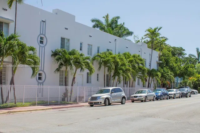 a car parked in front of a building