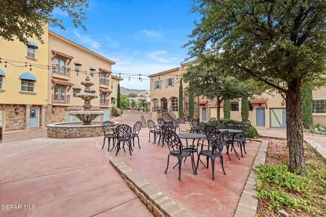 a view of a building and an ocean view