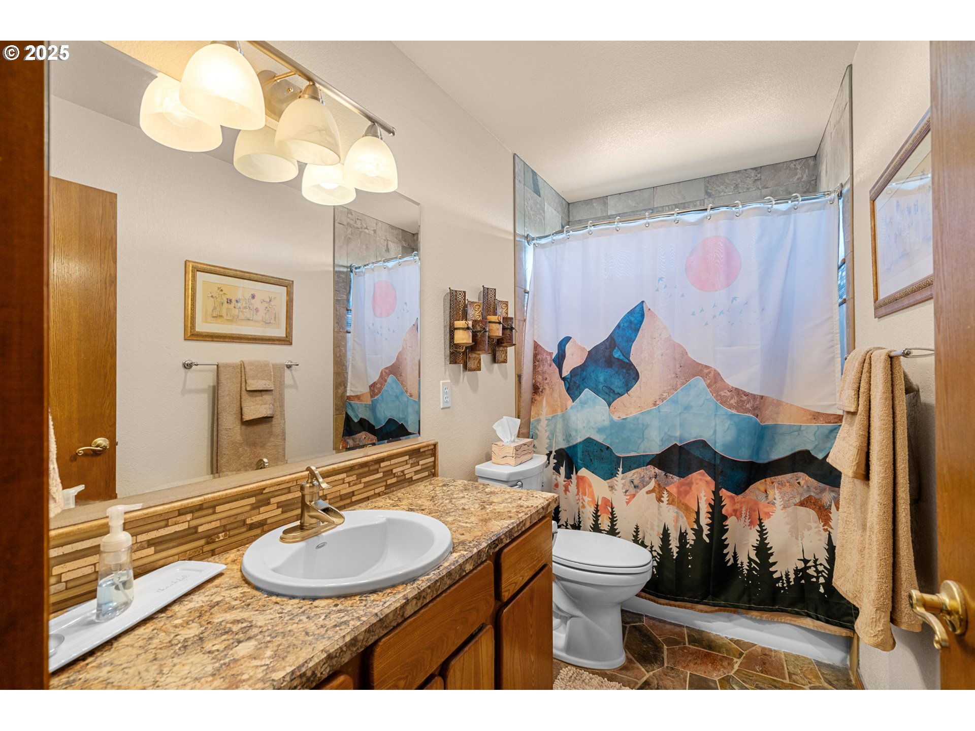 33551 East Progress Road Hermiston, OR 97838 - Photo 17 of 35 a bathroom with a sink vanity mirror and toilet