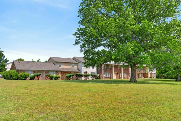 a front view of house with yard